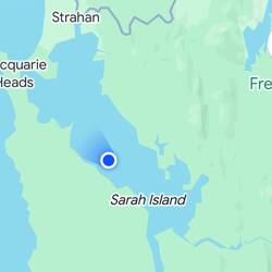 This is Macquarie Bay/Harbor -- the boat covered a sizeable portion of it.