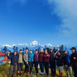 Our group about to start our trek for the day