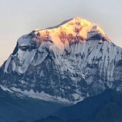Dhaulagiri w sun starting to rise