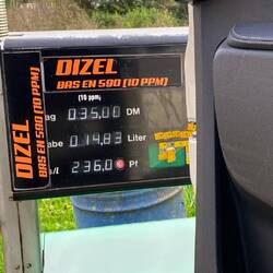 Der Dieselpreis lag bei ca. 1,18€