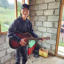 Suvas is so sweet. The guides and porters call him Baboo ( "young boy") We looked after his blister