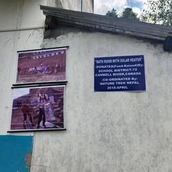 This was one of Brad & Jens Projects 6 years ago. They built a solar shower for the school