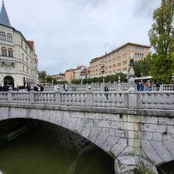 Standing on 1 section of the Triple Bridge