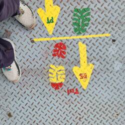 Crossing the actual border in the middle of the river