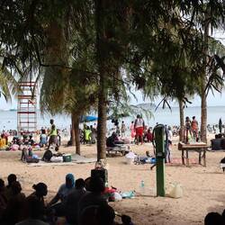 Der "Stellplatz" direkt am Strand