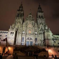 Night shot of the cathedral.