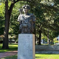 Replica of Indian figurehead from USS Delaware.