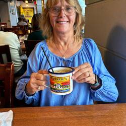 Pusser's with the souvenir tin cup