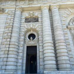 One of the doors to the dorms