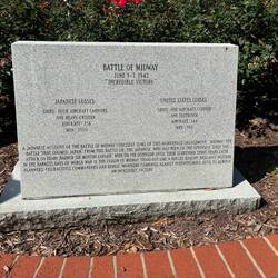 Plaque with Battle of Midway naval success statistics