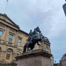 Look closely, you'll see the true leader on our noble steeds head.