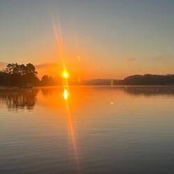 Sunrise over Mystery Girl and the Kingston Fossil Plant
