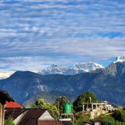 The Himali views are striking