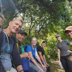 Our last rest stop before the crazy amount of stairs up to Swanta