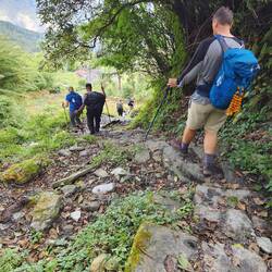 Going through leech area