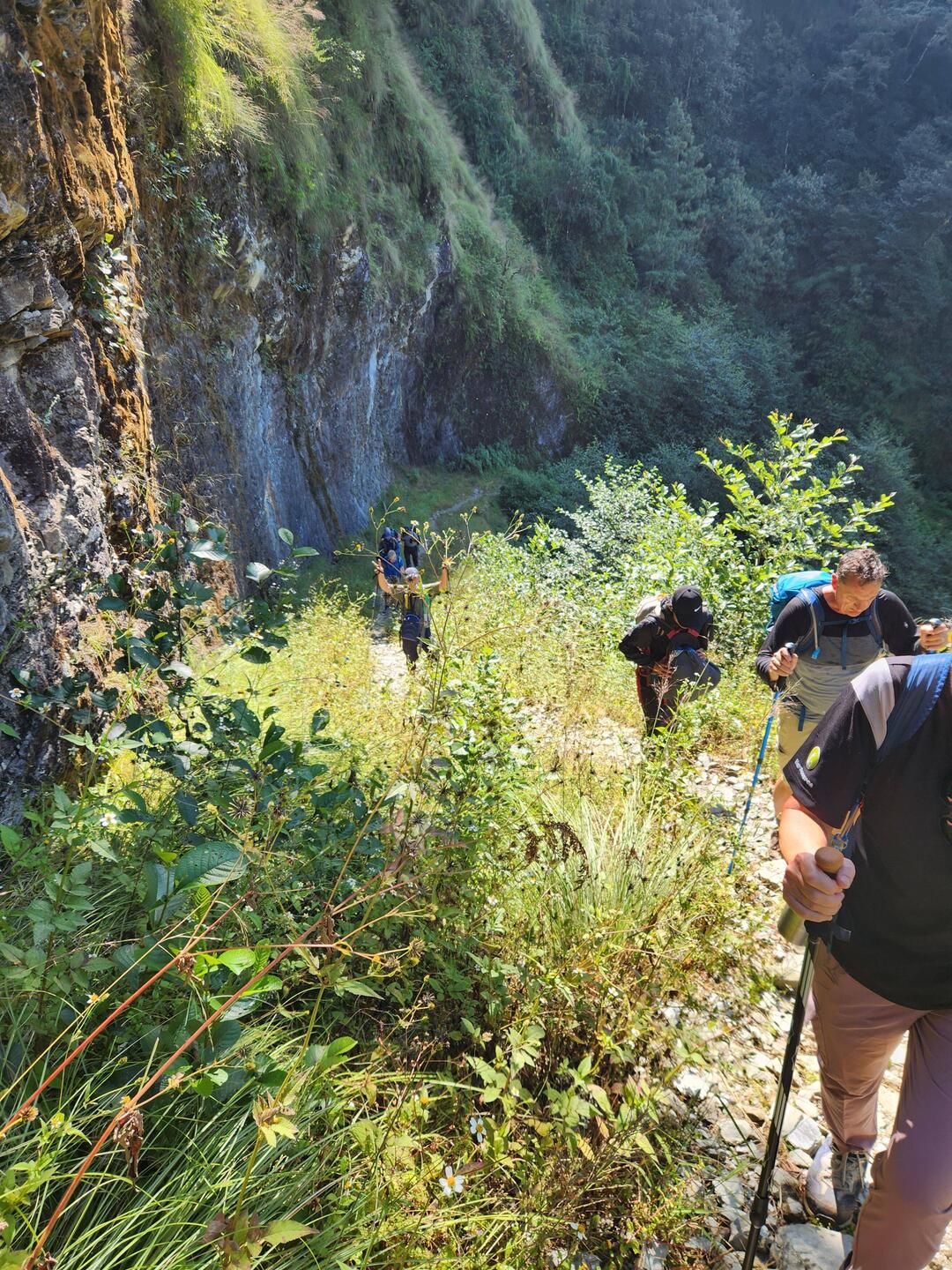 First climb of the day