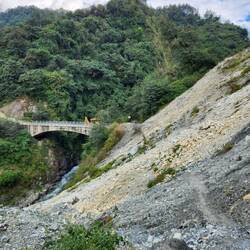 A 2 month old landslide we walked across