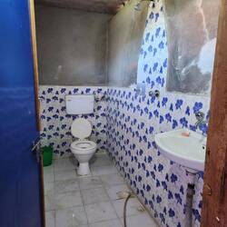 Our private bathroom with regular toilet & shower...luxury