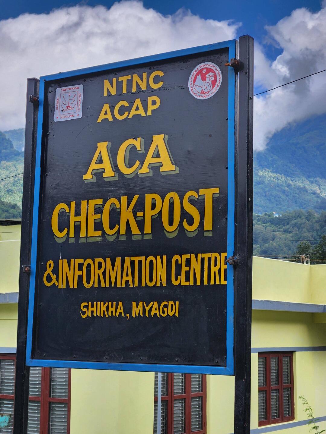 Our Guide has to checkout through w our permits to trek