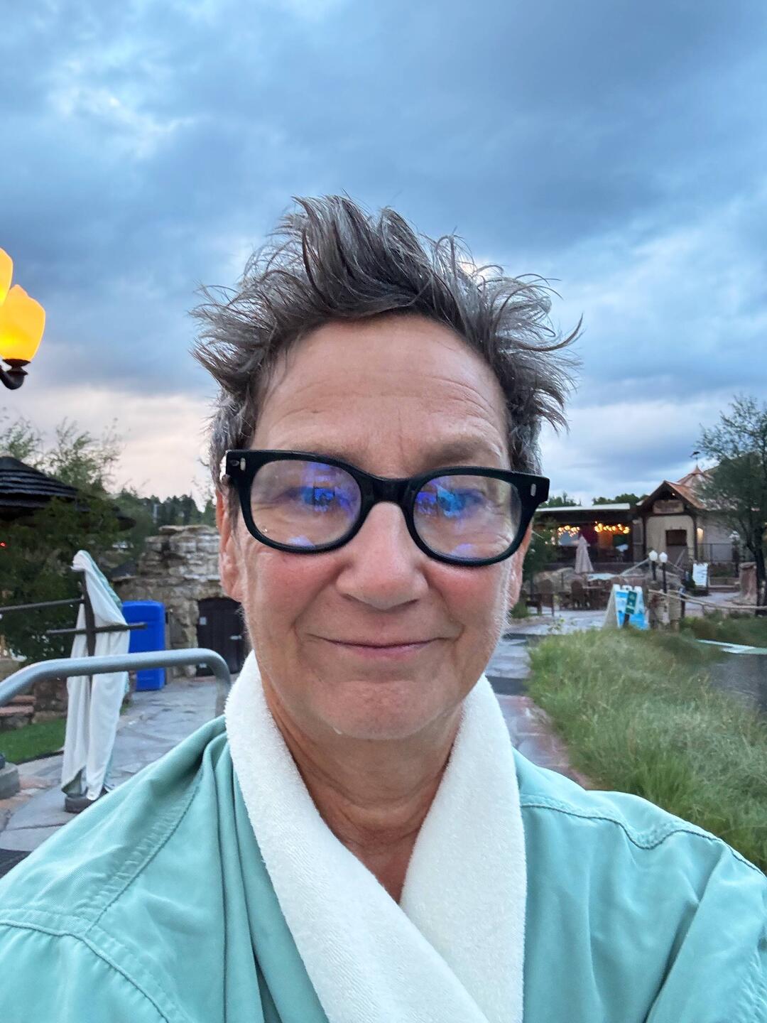 Enjoying the hot springs!