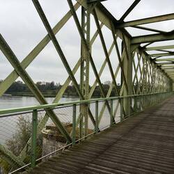 Old railway bridge cycle way over the Loire