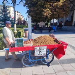 Strassenverkäufer im Park