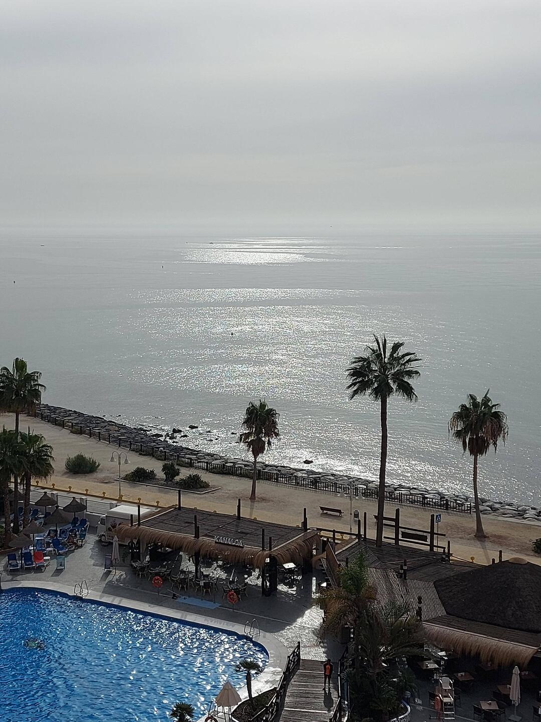 Mist over the Mediterranean this morning