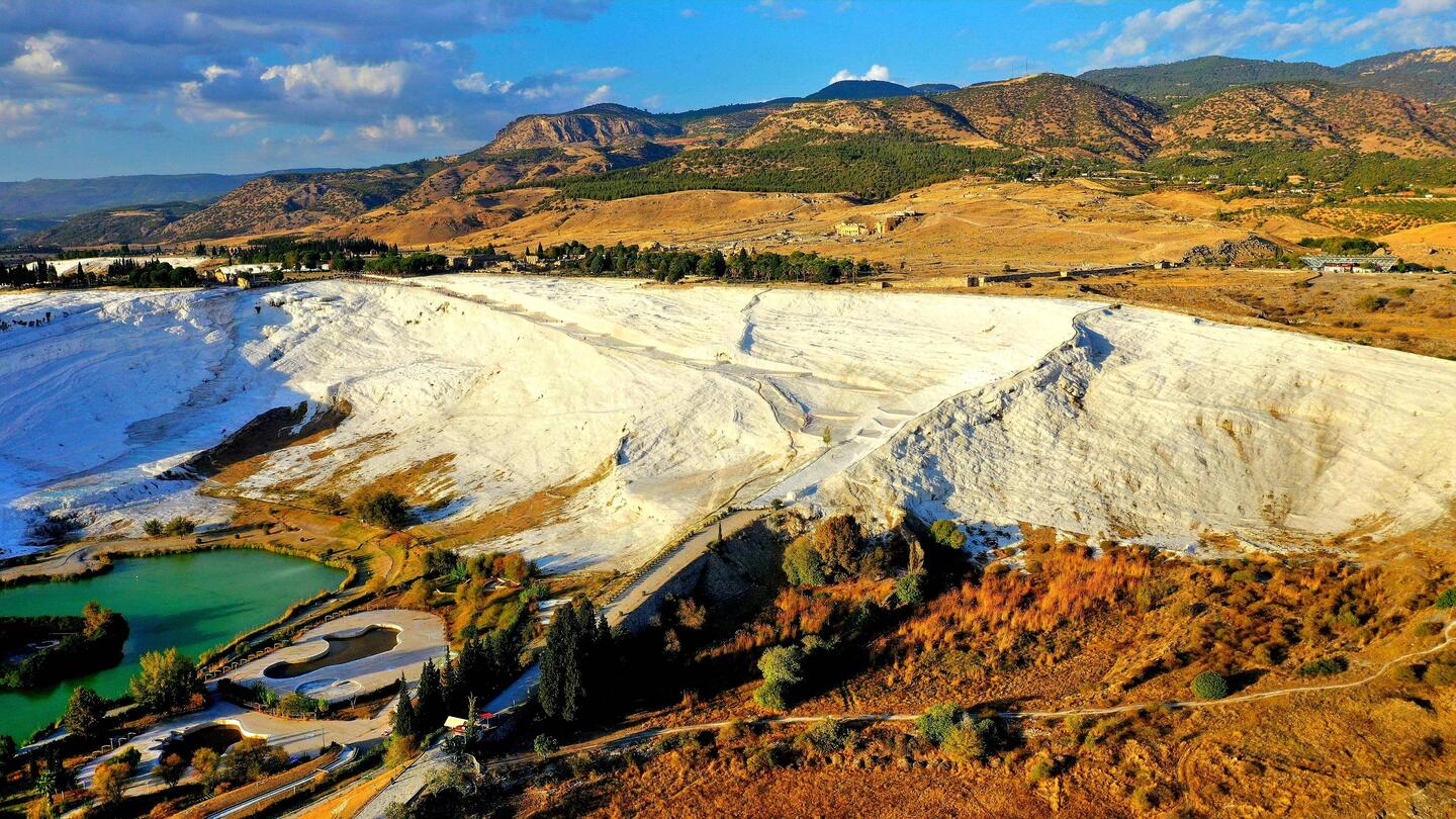 Pamukkale aus 100m Höhe