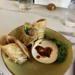 Lamb roti roll