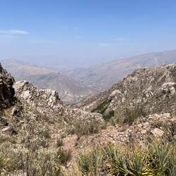 Schöne Aussichten entlang des Inka-Trails, dem Beginn der Route