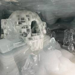 Penguin ice sculpture