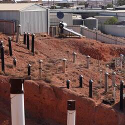 Blick über die Dächer von Coober Pedy
