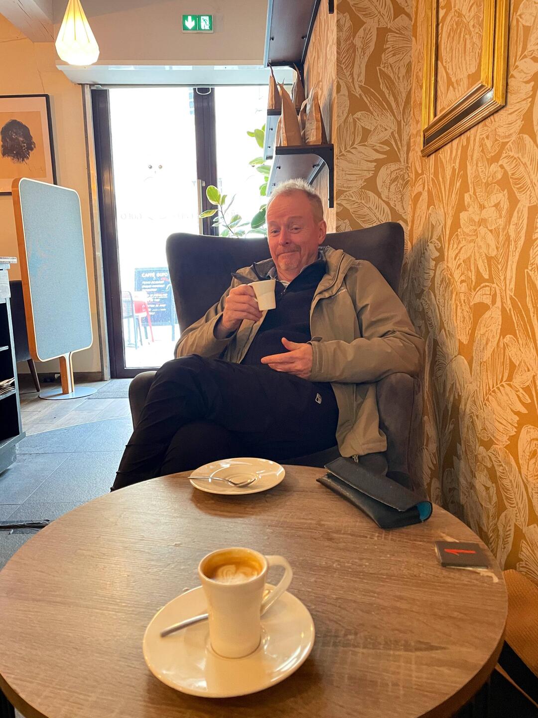 Coffee at our local