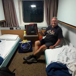 Endlich in der Kabine - mit Meerblick