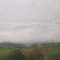 The wet view through the train window enroute to Pisa!