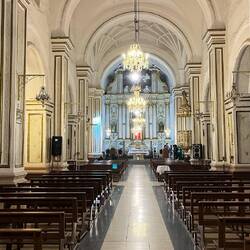 Der Innenraum einer von Sucres Kirchen