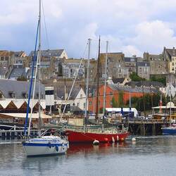 Blick aufs Freiluft-Schiffemuseum