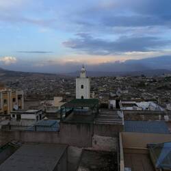 Blick von der Dachterrasse unseres Riads