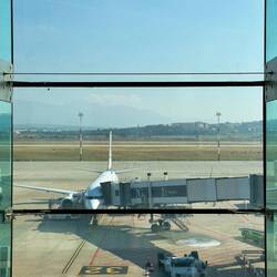 Aircraft being readied to receive us ... at ADB — İzmir, Türkiye.