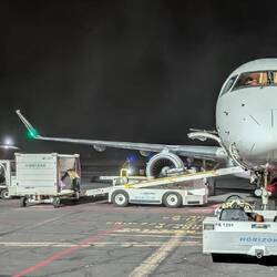 Always good to see my bags getting loaded onto the same plane as me.
