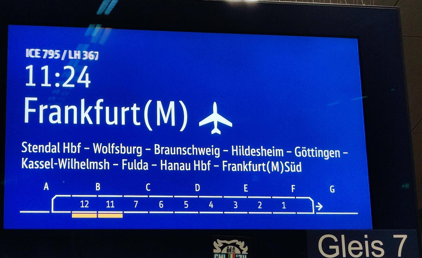 Die Zugreihung wird jetzt nur noch elektronisch angezeigt.