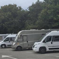 Parkup for several motorhomes had all services and was close to a railway line
