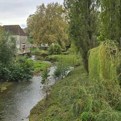 Pleasant river running through the town