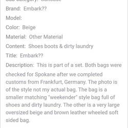 Reported the lost luggage