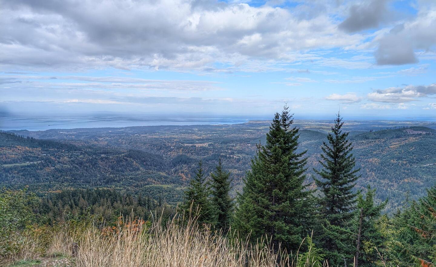 Looking down on Juan de Fuca Strait