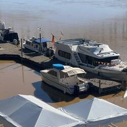 C-Play, C-Traveler and Sea Spray still on Calhouns dock in Knoxville.
