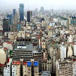 View from our hotel @ floor 41, in Microcentro, downtown Buenos Aires.