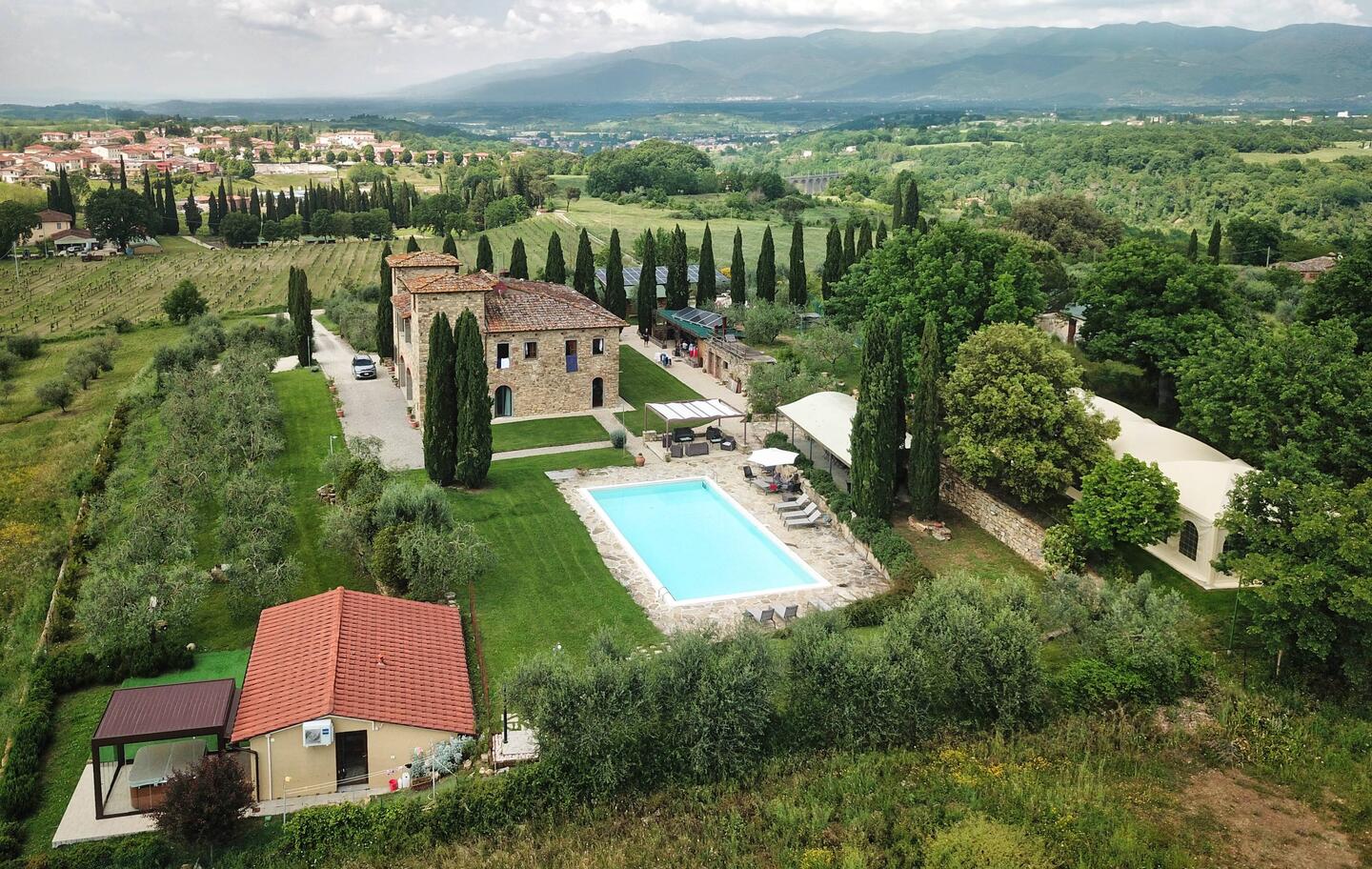 Aerial view of Villa Petrea