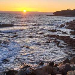 J9's picture from her sunset walk near our lodging