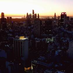 Beautiful sunrise over Buenos Aires.